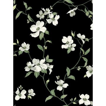 Dogwood Black Wallpaper