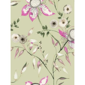 Dream Blossom Light Green Wallpaper