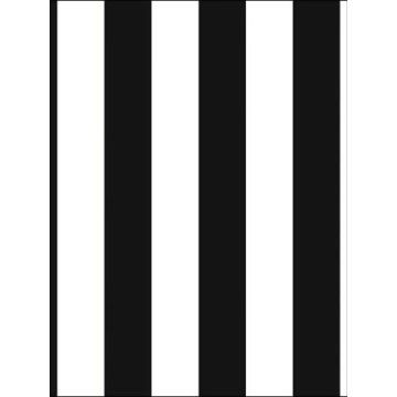 1.25 Regency Stripe Black White Wallpaper