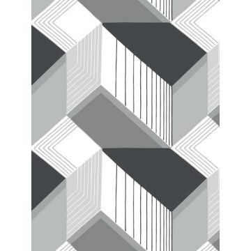 Graphic Geo Black and White Wallpaper