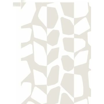 Primitive Vines White and Cream Wallpaper
