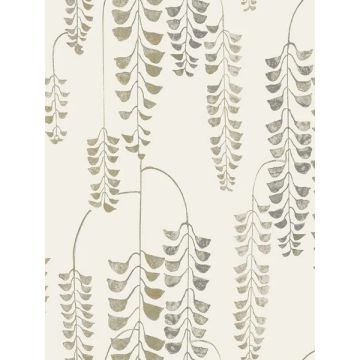 Deco Wisteria Cream and Gold Wallpaper