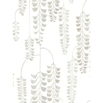Deco Wisteria White and Cream Wallpaper