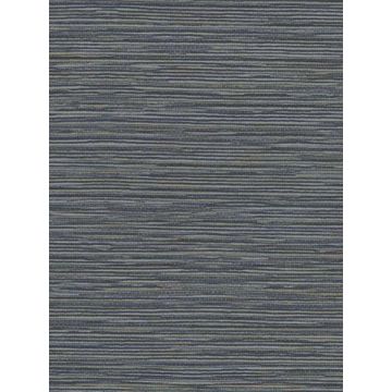 Ramie Weave Grasscloth Dark Blue Metallic Wallpaper