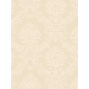 Document Damask Cream Pearl Wallpaper