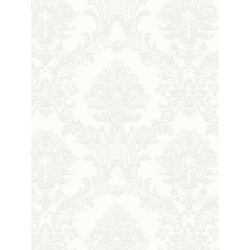 In Reg Classic Damask White Pearl Wallpaper