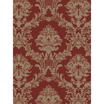 In Reg Classic Damask Red Gold Wallpaper