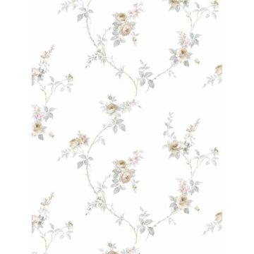 In Reg White Wedding Trail Cream Grey Wallpaper