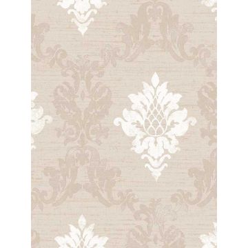 In register Silk Damask Creams Wallpaper
