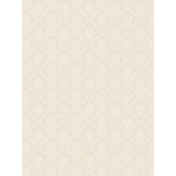Mini Damask Ivory Pearl Wallpaper