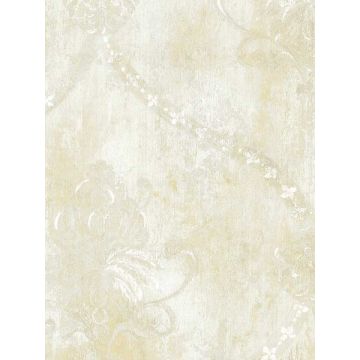 Regal Damask Pearl Beige White Cream Wallpaper