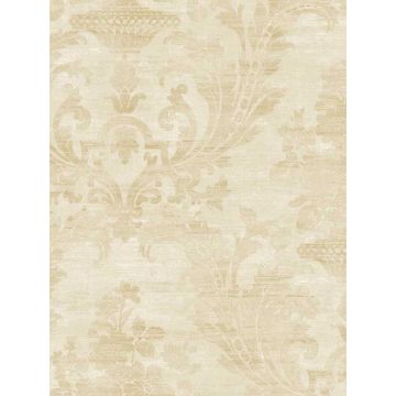 Sari Damask Pearl Beige Wallpaper