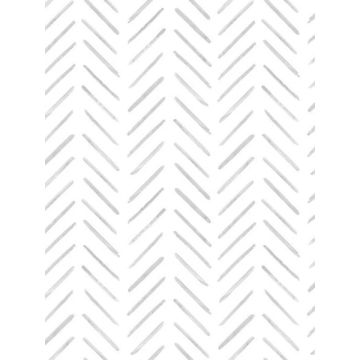 Painted Herringbone Grey Wallpaper