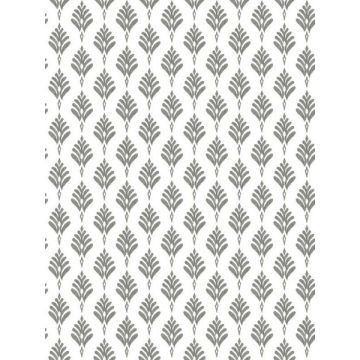 French Scallop Grey Wallpaper
