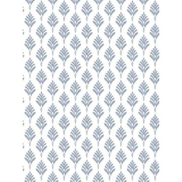 French Scallop Blue Wallpaper