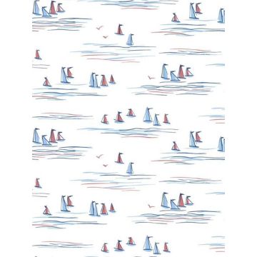 Full Sails Blue and Red Wallpaper
