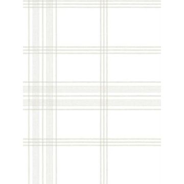 Charter Plaid Off White Wallpaper