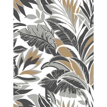 Palm Silhouette Black and Gold Wallpaper