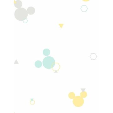 Disney Minnie Mouse Dots Green and Yellow Wallpaper