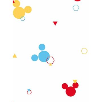 Disney Minnie Mouse Dots Blue and Yellow Wallpaper