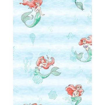 Disney The Little Mermaid Swim Teal Wallpaper