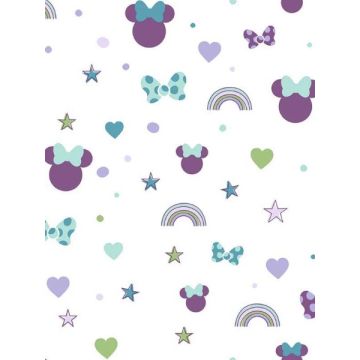 Disney Minnie Mouse Rainbow Purple Wallpaper