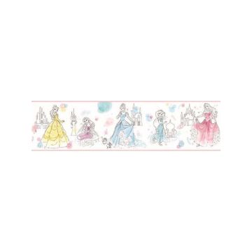 Disney Princess Pretty Elegant Blue and Green Border