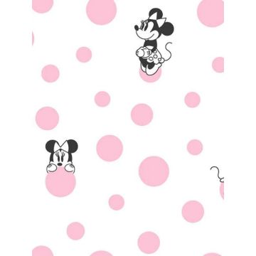 Minnie Dots Pink Wallpaper