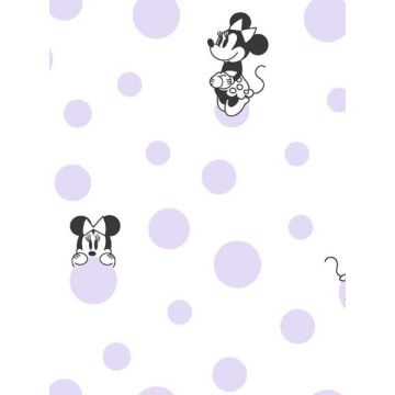 Disney Minnie Mouse Dots Purple Wallpaper
