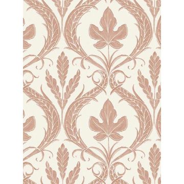 Adirondack Damask Brown and Beige Wallpaper