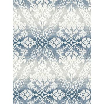Tudor Diamond Damask Navy Wallpaper