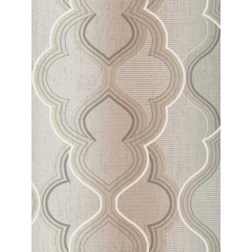 Modern Ombre Damask Brown Wallpaper