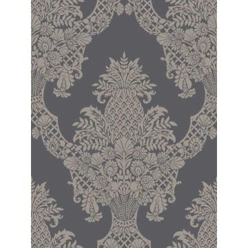 Pineapple Plantation Grey Wallpaper