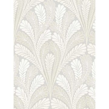 Shell Damask Grey Wallpaper