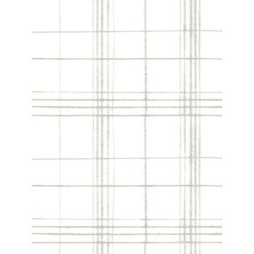 Farmhouse Plaid Linen and White Wallpaper