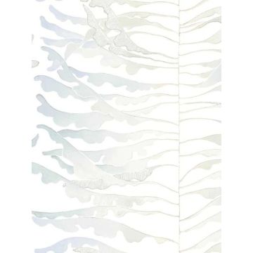 Leaf Column Spa Blue Wallpaper