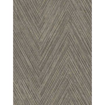 Thatched Chevron Charcoal Wallpaper