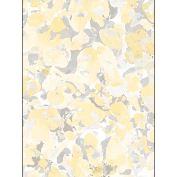 Bloom Yellow Grey Wallpaper