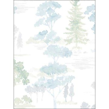 Forest Blue Green Wallpaper