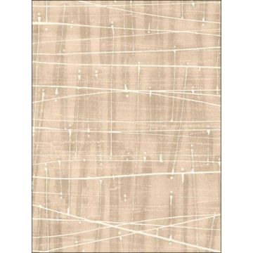 Meander Cream Brown Wallpaper