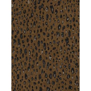 Mod Leopard Print Brown and Black Wallpaper