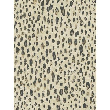 Mod Leopard Print Cream and Black Wallpaper