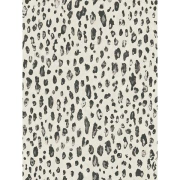 Mod Leopard Print White and Black Wallpaper