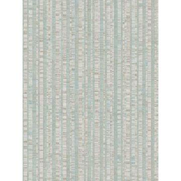 Bengal Stripe Light Blue and Taupe Wallpaper