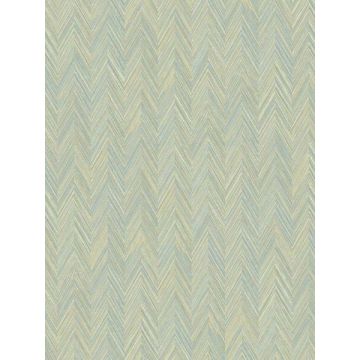 Fiber Weave Green Metallic Gold Wallpaper