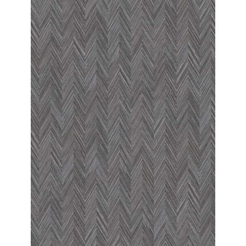 Fiber Weave Black Metallic Silver Wallpaper