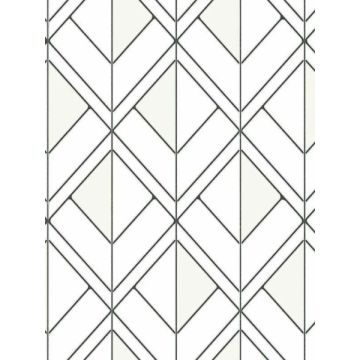 Diamond Shadow White Wallpaper