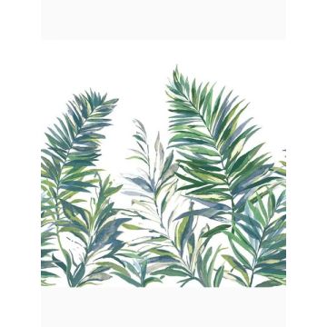 Swaying Palms Green & Blue Mural