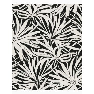 Floral Canopy Black Mural