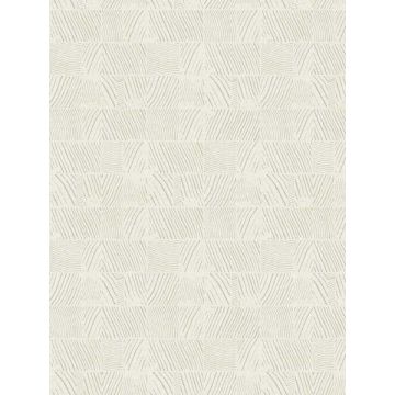 Woodcut Grey & White Wallpaper